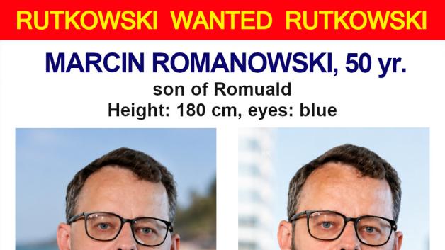 Odmena 10 000 $ za informácie vedúce k zisteniu pobytu hľadaného Marcina Romanowského